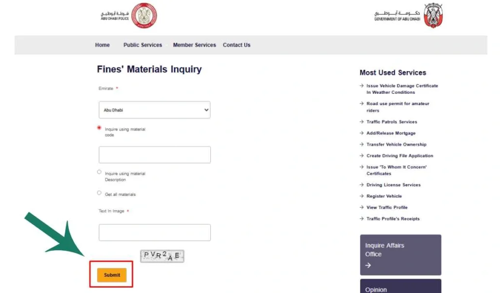 How to Check Abu Dhabi Fines on Abu Dhabi Police Website