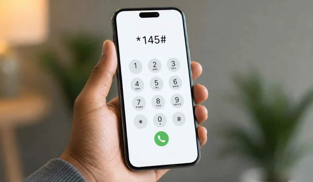 A image showing phone dialpad code for to Check Virgin Mobile UAE Balance